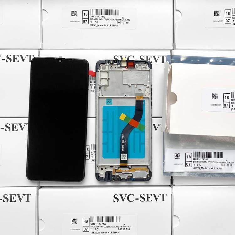 A20S LCD lcd + Frame Для  A20S Оригинальный сервисный пакет LCDS дисплей  A207 Мобильный экран телефона Pantalla