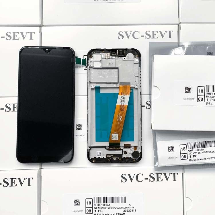 A01 ЖК-экран дисплей с рамой для  A01 Wholesale Service Pack LCDS  A105 Оригинальный телефон Pantalla