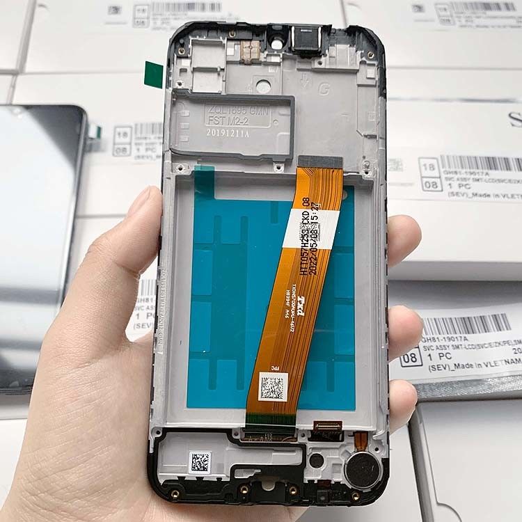 A01 ЖК-экран дисплей с рамой для  A01 Wholesale Service Pack LCDS  A105 Оригинальный телефон Pantalla