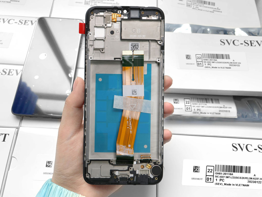 Оптовая продажа A02S LCD LCD с рамой для  A02S Фабричный сенсорный экран дисплей  A025 Сервисный комплект LCDS Pantall