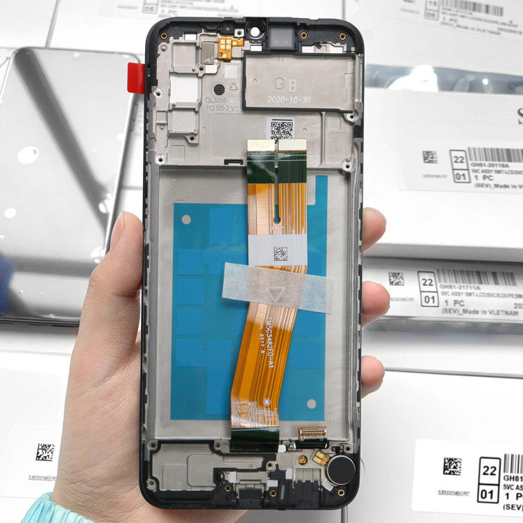 Оптовая продажа A02S LCD LCD с рамой для  A02S Фабричный сенсорный экран дисплей  A025 Сервисный комплект LCDS Pantall