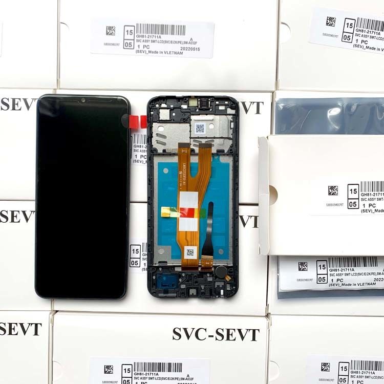 Дисплей LCD-экран A03 Core с рамой для  a03 Core Оригинальный сервисный пакет LCDS  A032 Mobile Pantalla